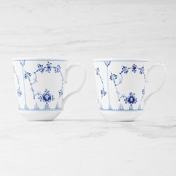 Royal Copenhagen Blue Fluted Cups, Set of 2