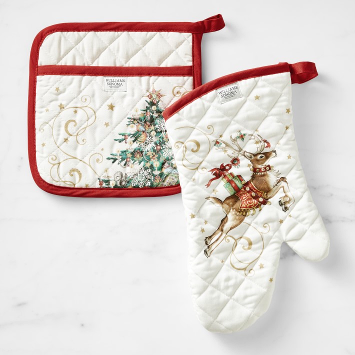 Twas the Night Before Christmas Oven Mitt & Pot Holder Set