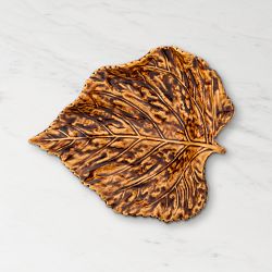 Bordallo Pinheiro Gudrun Birch Leaf Appetizer Plates, Brown