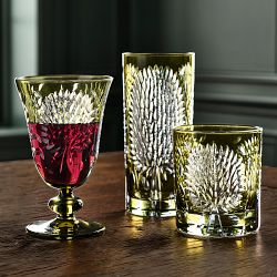 Falling Leaves Etched Goblets
