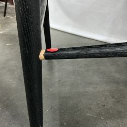 OPEN BOX: CHIP AND DENT Baldwin Dining Arm Chair, Drifted Matte Black