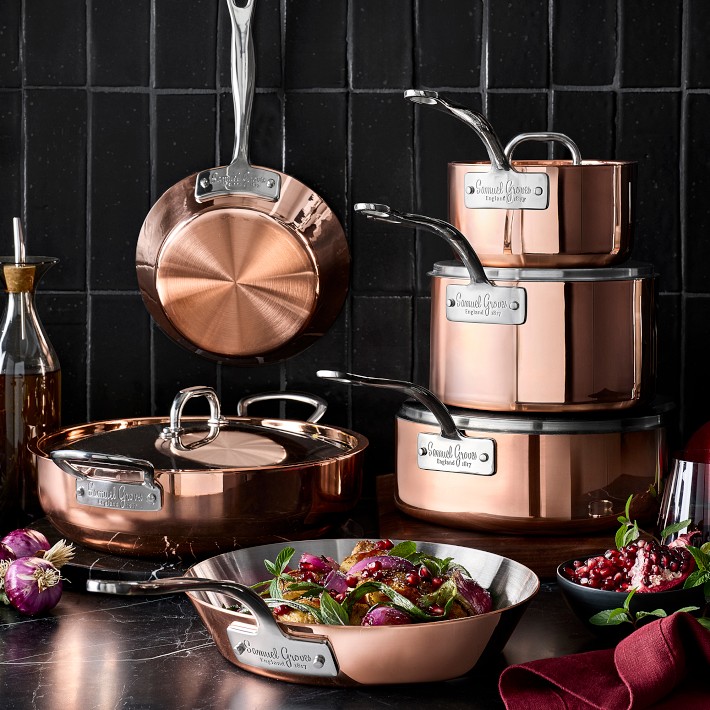 Samuel Groves Copper-Clad 13-Piece Cookware Set | Williams Sonoma