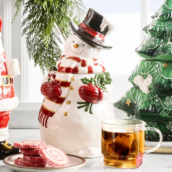 【20%OFF】スノーマン★ボックス★陶磁器★プレゼント★クリスマス Twas the Night Before Christmas Snowman Cookie Jar | Williams Sonoma