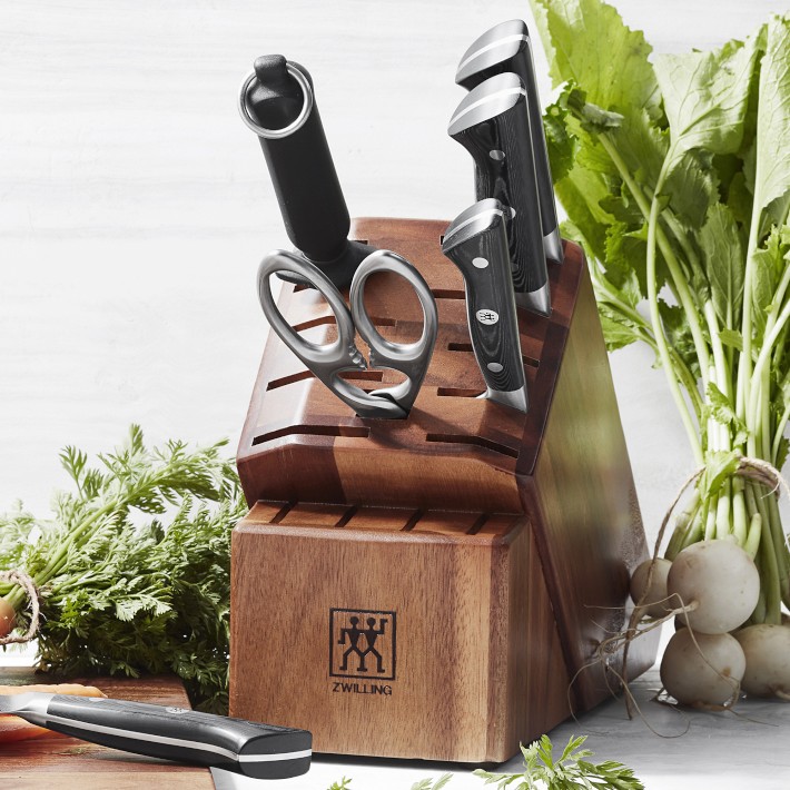 Zwilling Kanren 7-Piece Knife Set with Acacia Block | Williams Sonoma