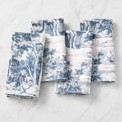 Toile Printed Napkins, Set of 4
