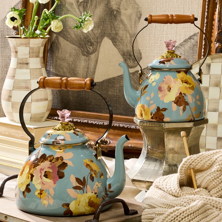 MacKenzie-Childs Wild Rose Slate Collection | Williams Sonoma