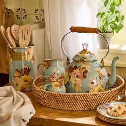 MacKenzie-Childs Wild Rose Slate Collection | Williams Sonoma