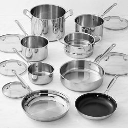 Cuisinart Chef's Classic Stainless-Steel Ceramic Nonstick Mixed Material 13-Piece Cookware Set