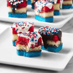 Zola Bakes Patriotic Rainbow Cookies