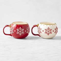 Ornament Figural Mug Set of 2, Red & White