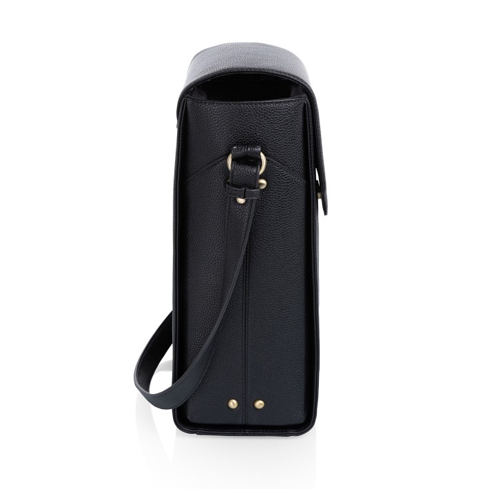 Barossa Two-Bottle Leatherette Wine Tote - Black | Williams Sonoma