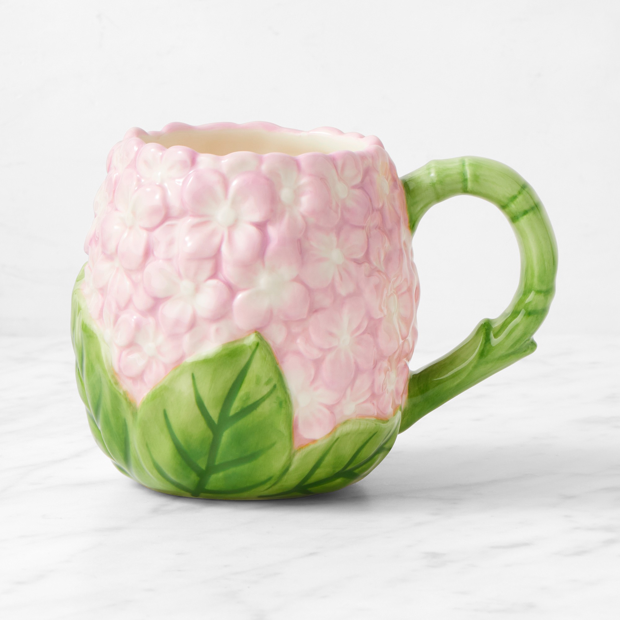 Hydrangea Figural Mugs – Stoneware Floral | Williams Sonoma