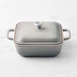 Le Creuset San Francisco Stoneware Square Covered Baker, 3-Qt, French Grey