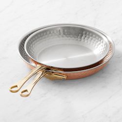 Mauviel M'Elite 6B Hammered Copper Induction Fry Pan Set, 10" &amp; 12"