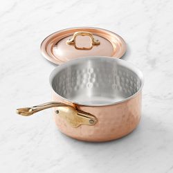 Mauviel M'Elite 6B Hammered Copper Induction Saucepan