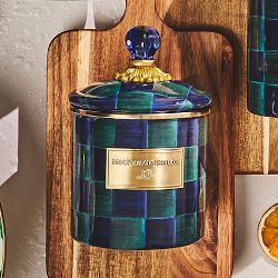 Mackenzie Childs Juniper Check Canister