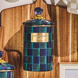 Mackenzie Childs Juniper Check Canister