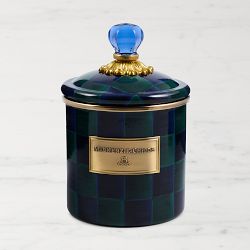 Mackenzie Childs Juniper Check Canister, Small