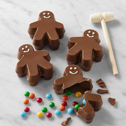 Chocolate Breakable Gingerbread Men, Set of 4