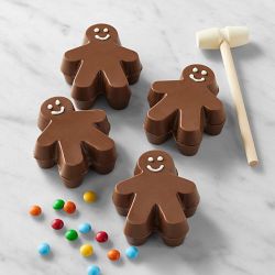 Chocolate Breakable Gingerbread Men, Set of 4