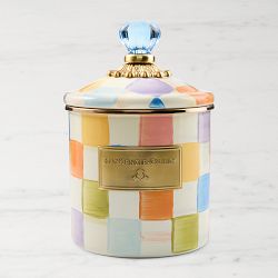 Mackenzie Childs Confetti Check Canister, Small