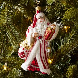 Candy Cane Santa Ornament