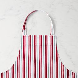 Williams Sonoma Classic Stripe Apron, Red & Green, Personalized