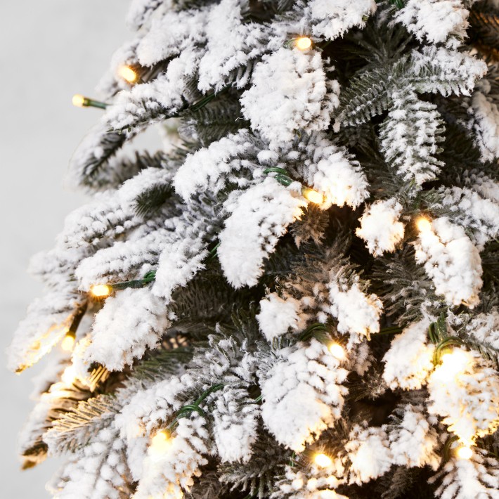 Jeff Leatham Winter White Faux Tabletop Tree with Twinkle Lights