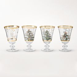 'Twas the Night Before Christmas  Goblets, 9-Oz, Set of 4