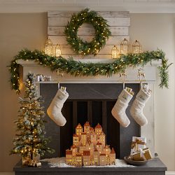 Balsam Hill Cedar Woods Pre-Lit Faux Wreath &amp; Garland