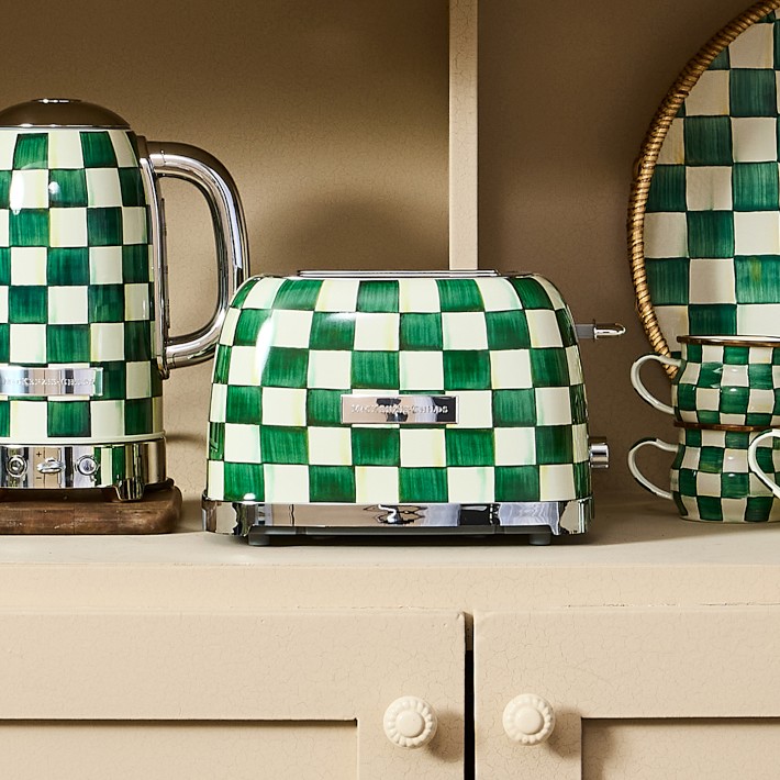 MacKenzie-Childs Emerald Check 2-Slice Toaster | Williams Sonoma