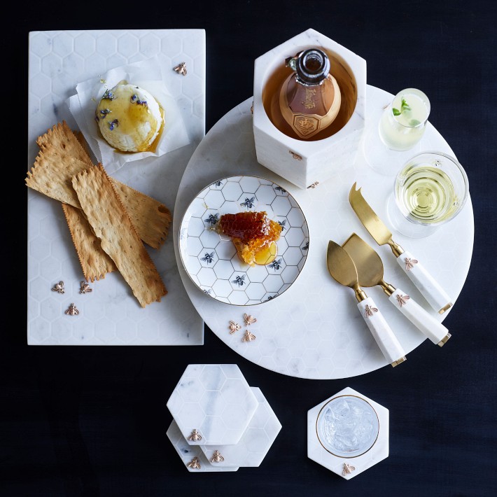 Marble Honeycomb Round Cheese Board | Williams Sonoma