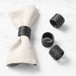 Black Hapao Napkin Rings, Set of 4