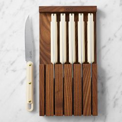 GreenPan™ Stanley Tucci™ Steak Knives with Wood In-Drawer Block, Set of 6