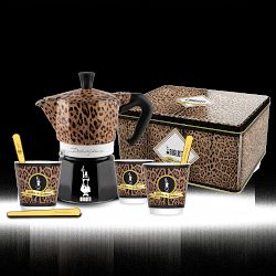 Bialetti Moka Dolce & Gabbana 3 Espresso Cups & Stirrers, Leopardo