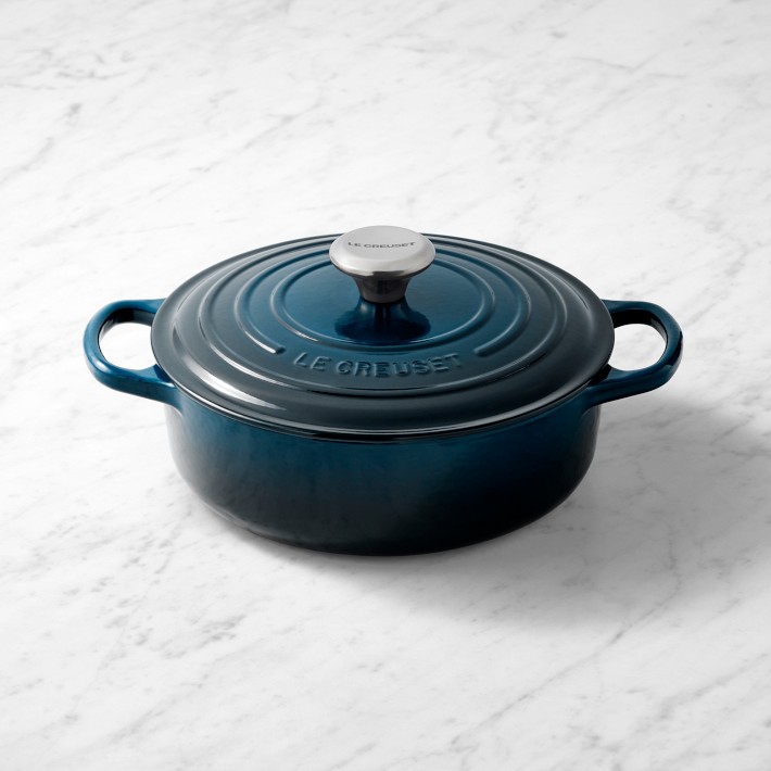 LE CREUSET オーバル鍋 22cm ブルー Le Creuset Signature Oval Dutch Oven | Williams Sonoma