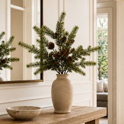Faux Spruce and Pine Cone Spray Branch 31", Set of 3