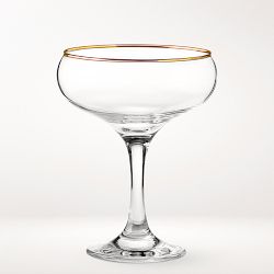 Gold Rim Coupe Glasses