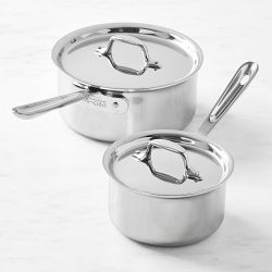 All-Clad D3 Tri-Ply Stainless-Steel Saucepan Set, 1.5 & 3-Qt.