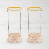 MacKenzie-Childs Rosy Check Highball Glasses Simolary simolary.com 8