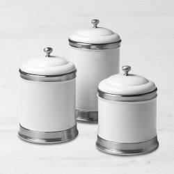 Williams Sonoma Ceramic Canisters, Set of 3