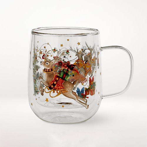 Twas the Night Before Christmas Double-Wall Coffee Mugs, Set of 2