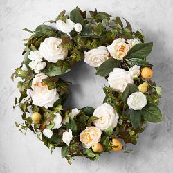 OPEN BOX: Ivy And Rose Wreath 28"