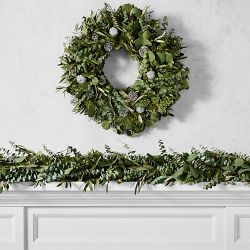 Jeff Leatham x Williams Sonoma Winter Live Wreath &amp; Garland