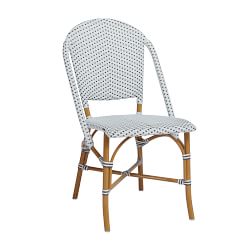 OPEN BOX: French Bistro Dining Side Chair, Almond Frame, Cappaccino Dots