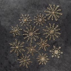 Snowflake Capiz Ornaments, Set of 12