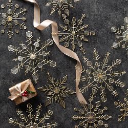 Snowflake Capiz Ornaments, Set of 12