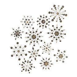 Snowflake Capiz Ornaments, Set of 12