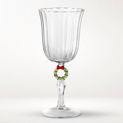 Twas the Night Before Christmas Wreath Wine Glasses, Set of 4