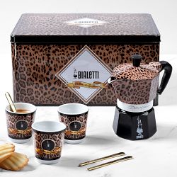Bialetti Moka Dolce & Gabbana 3 Espresso Cups & Stirrers, Leopardo
